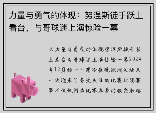 力量与勇气的体现：努涅斯徒手跃上看台，与哥球迷上演惊险一幕