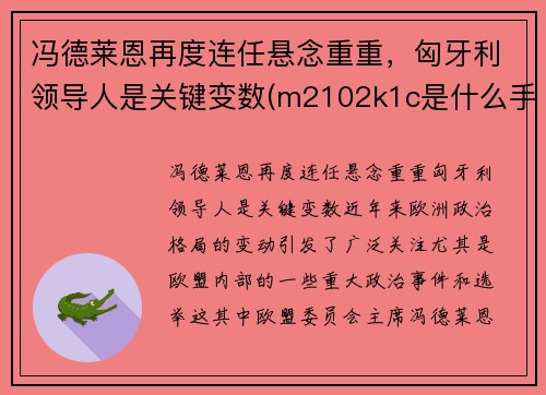 冯德莱恩再度连任悬念重重，匈牙利领导人是关键变数(m2102k1c是什么手机)